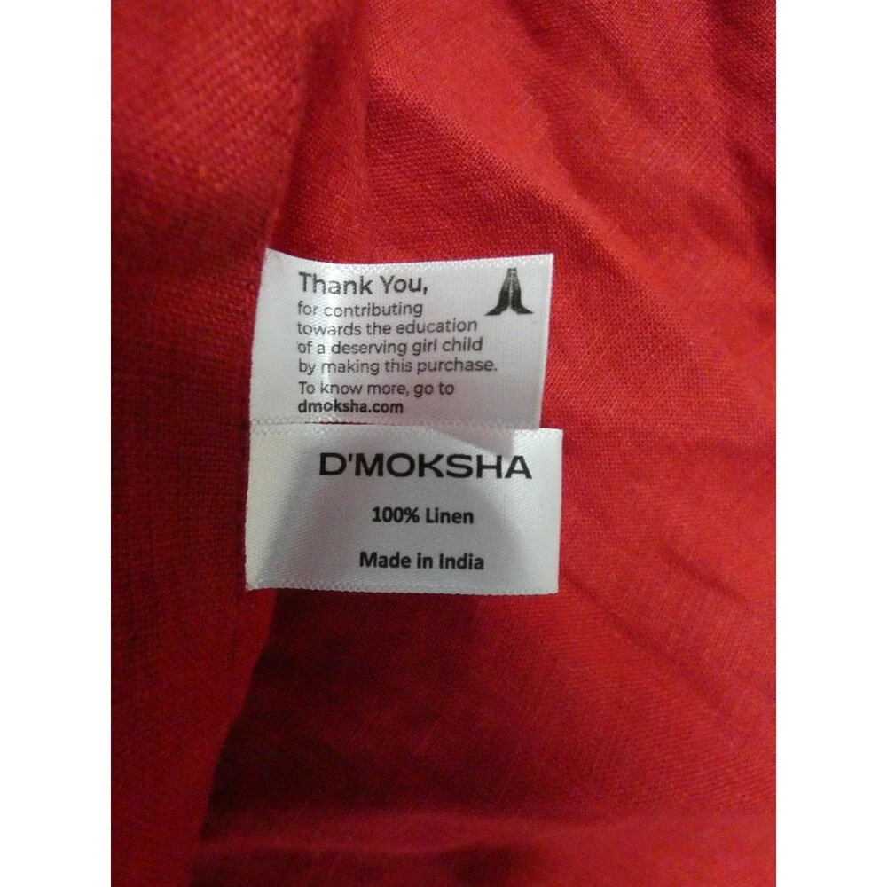 D'Moksha 100% Linen Woven Red Tablerunner 60
